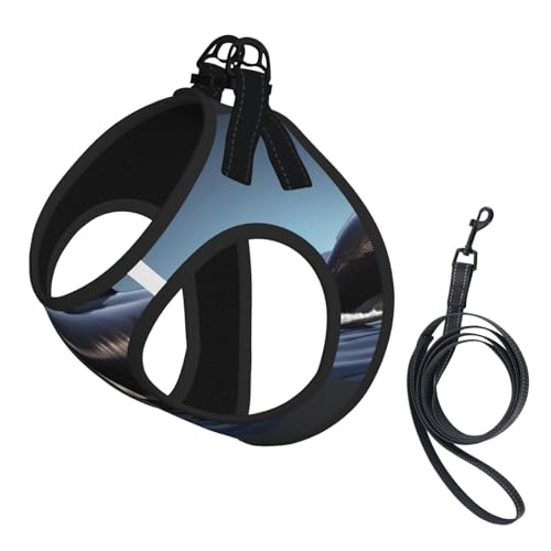 Orca Killer-Hundegeschirr mit Leine, bedruckt, bedruckt, verstellbar, reflektierend, für Welpen, Haustiere Orca Killer-Hundegeschirr mit Leine, bedruckt, bedruckt, verstellbar, reflektierend, für Welpen, Haustiere von JIUTY