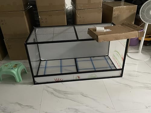 27 Gallonen Bartagamen-Tank, 61 x 40,6 x 40,6 cm, Reptilien-Terrarium, kleines Reptiliengehege mit Aluminiumrahmen, Netz-Oberseite, Schiebetüren 27 Gallonen Bartagamen-Tank, 61 x 40,6 x 40,6 cm, Reptilien-Terrarium, kleines Reptiliengehege mit Aluminiumrahmen, Netz-Oberseite, Schiebetüren von JIWINNER
