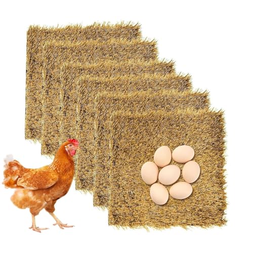 JIYIHENKEAI Hühnernistunterlagen, 6 Stück, Wiederverwendbare Hühnerstall-Nistunterlagen, künstliches Geflügelzubehör für Bauernhof, Innen- und Außenbereich, Gehöft, Garten, Weide, Küche, Winterhof JIYIHENKEAI Hühnernistunterlagen, 6 Stück, Wiederverwendbare Hühnerstall-Nistunterlagen, künstliches Geflügelzubehör für Bauernhof, Innen- und Außenbereich, Gehöft, Garten, Weide, Küche, Winterhof von JIYIHENKEAI