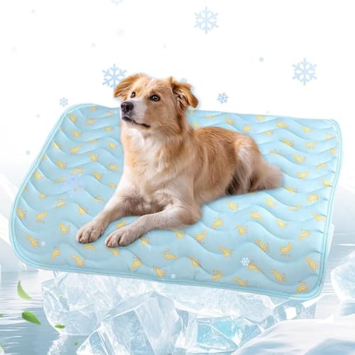 Kühlmatte für Hunde, Sommer-Eisseidenmatte für Haustiere, waschbar, tragbar, Kühlpad für Hunde und Katzen, Schlafmatte für Zuhause und draußen, Sommer-Bodenpads für Haustiere, kühlt alle Arten von Hau Kühlmatte für Hunde, Sommer-Eisseidenmatte für Haustiere, waschbar, tragbar, Kühlpad für Hunde und Katzen, Schlafmatte für Zuhause und draußen, Sommer-Bodenpads für Haustiere, kühlt alle Arten von Hau von JIYIHENKEAI