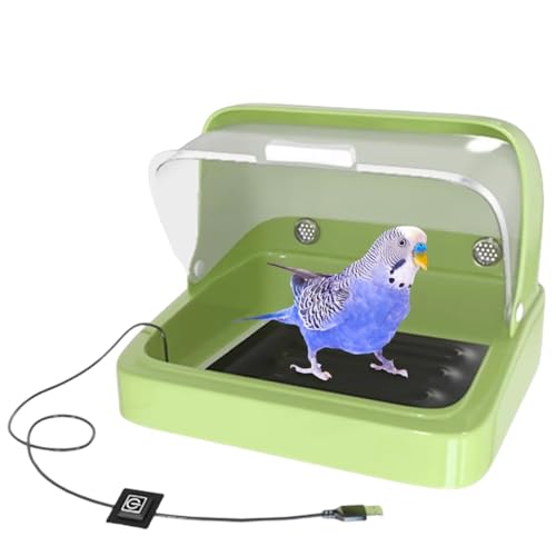Kükenbrüter-Heizung, Papageienbrüterkasten, Hühnerbrüter für Babyküken, Sichtbarer Nistkasten mit 3 Temperaturen(Green) von JIYIHENKEAI