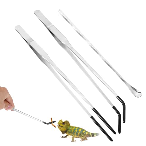 JIYIN 3 Stück Aquarium Pinzette Set, Gerade Pinzette Lang Futterzange Edelstahl Mit Gummispitze Gebogen Pinzettete Futterwerkzeug für Wasserpflanze Zange Pflanzenpinzette Gartenarbeiten JIYIN 3 Stück Aquarium Pinzette Set, Gerade Pinzette Lang Futterzange Edelstahl Mit Gummispitze Gebogen Pinzettete Futterwerkzeug für Wasserpflanze Zange Pflanzenpinzette Gartenarbeiten von JIYIN