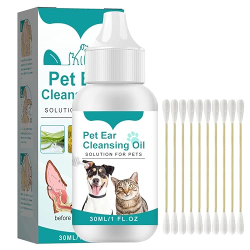 JJHXM 30ML ohrentropfen für Hunde,Hunde ohrenreiniger mit Wattestäbchen,ohrentropfen für Hunde,Haustier Ohrreiniger für Hunde und Katzen,für Hunde Katzen und Alle Anderen Tiere JJHXM 30ML ohrentropfen für Hunde,Hunde ohrenreiniger mit Wattestäbchen,ohrentropfen für Hunde,Haustier Ohrreiniger für Hunde und Katzen,für Hunde Katzen und Alle Anderen Tiere von JJHXM