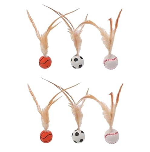 JJIAGOLD Interaktives Katzenspielzeug-Set mit Federball für Katzen, interaktives Katzenspielzeug für Indoor-Katzen, Spielzeug mit JJIAGOLD Interaktives Katzenspielzeug-Set mit Federball für Katzen, interaktives Katzenspielzeug für Indoor-Katzen, Spielzeug mit von JJIAGOLD