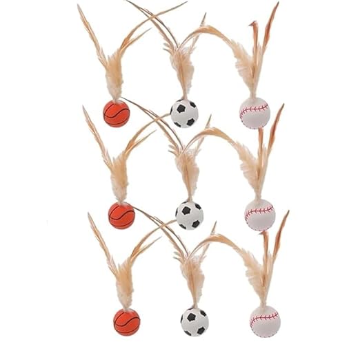 JJIAGOLD Interaktives Katzenspielzeug-Set mit Federball für Katzen, interaktives Katzenspielzeug für Indoor-Katzen, Spielzeug mit JJIAGOLD Interaktives Katzenspielzeug-Set mit Federball für Katzen, interaktives Katzenspielzeug für Indoor-Katzen, Spielzeug mit von JJIAGOLD