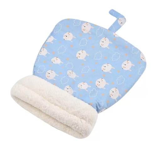 JJIAGOLD Warmer Winterschlafsack, mit Fleece gefüttert, Katzennest mit niedlichen Tierohren, niedlicher Haustiersack für Indoor-Katzen und kleine Hunde (blaues Kaninchen, L) von JJIAGOLD