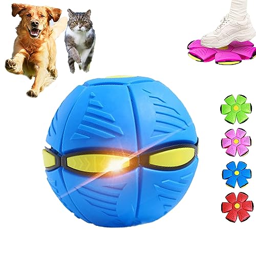 JJKTO Pet Toy Flying Saucer Ball, Flying Saucer Ball Dog Toy, Pet Cat Toy，Pet Toy Flying Saucer, Magic Elastic Deformation Flying Saucer Ball，Creative Ball Pet Toy for Kids Outdoor von JJKTO