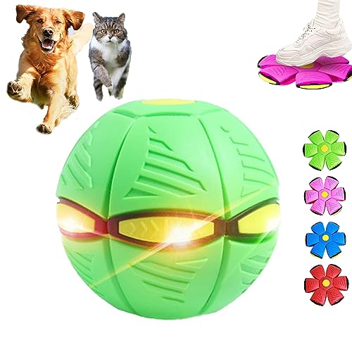 JJKTO Pet Toy Flying Saucer Ball, Flying Saucer Ball Dog Toy, Pet Cat Toy，Pet Toy Flying Saucer, Magic Elastic Deformation Flying Saucer Ball，Creative Ball Pet Toy for Kids Outdoor von JJKTO
