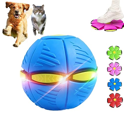 JJKTO Pet Toy Flying Saucer Ball, Flying Saucer Ball Dog Toy, Pet Cat Toy，Pet Toy Flying Saucer, Magic Elastic Deformation Flying Saucer Ball，Creative Ball Pet Toy for Kids Outdoor von JJKTO