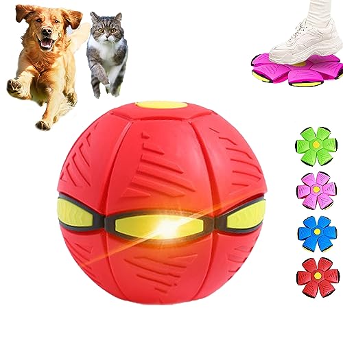 JJKTO Pet Toy Flying Saucer Ball, Flying Saucer Ball Dog Toy, Pet Cat Toy，Pet Toy Flying Saucer, Magic Elastic Deformation Flying Saucer Ball，Creative Ball Pet Toy for Kids Outdoor von JJKTO