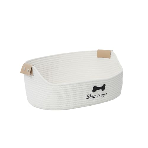 JJSQYLAN Großer Hundespielzeugkorb, Baumwollseil Hundespielzeugkorb Organizer, Weiß JJSQYLAN Großer Hundespielzeugkorb, Baumwollseil Hundespielzeugkorb Organizer, Weiß von JJSQYLAN