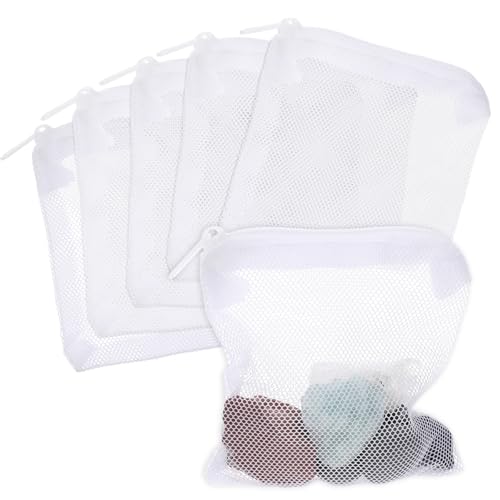 JJUNW Mini-Filterbeutel für Aquarien, wiederverwendbar, für Aktivkohle, Filtersteine (10,9 x 8,9 cm, Weiß), 15 Stück von JJUNW