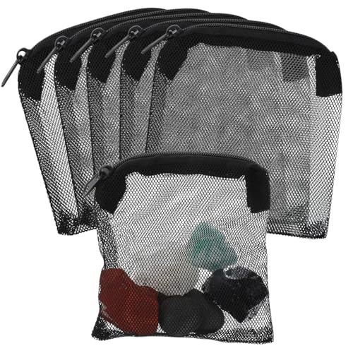 JJUNW Mini-Filterbeutel für Aquarien, wiederverwendbar, für Aktivkohle, Filtersteine (10,9 x 8,9 cm, schwarz), 15 Stück von JJUNW