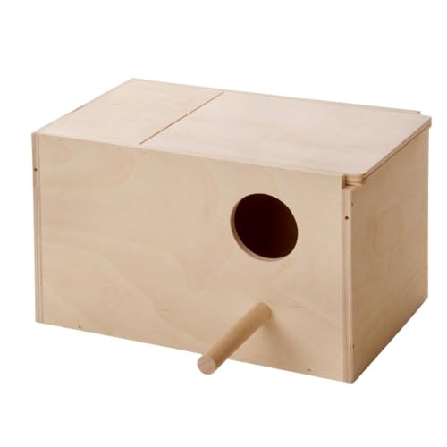Vogel Holz Nist Brut Kasten Haus Nist Mulde Kobel Sittich Papagei Exoten Nest (Gr.2) von YAMOOCO