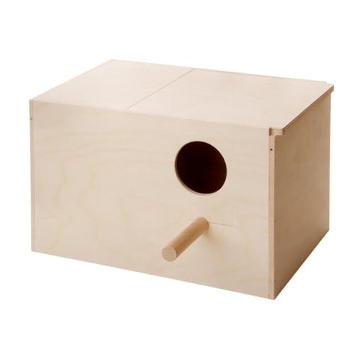 Vogel Holz Nist Brut Kasten Haus Nist Mulde Kobel Sittich Papagei Exoten Nest (Gr.3) von YAMOOCO