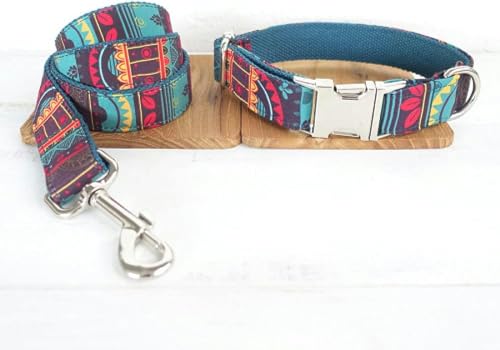 Bunte weiche Hundehalsbänder im ethnischen Stil, Hundehalsband, 5 Größen, Hundehalsband, XS-Hundehalsband-Leine-Set-M Bunte weiche Hundehalsbänder im ethnischen Stil, Hundehalsband, 5 Größen, Hundehalsband, XS-Hundehalsband-Leine-Set-M von JKDSAO
