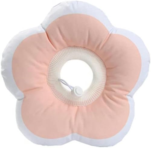 Haustierhalsband aus weicher Baumwolle, Blumenform, für Hunde und Katzen, Verstellbarer Hals für Haustiere, Rosa, M von JKDSAO