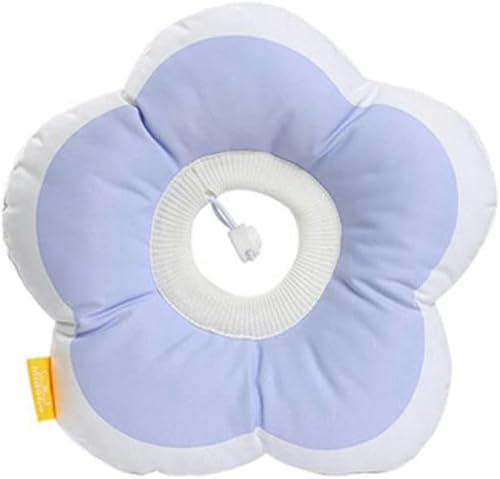 Haustierhalsband aus weicher Baumwolle, Blumenform, für Hunde und Katzen, Verstellbarer Hals für Haustiere, Violett, M von JKDSAO