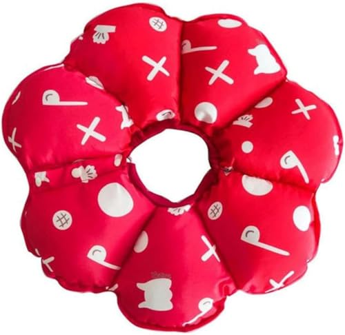 Hundehalsband, weich, Sonnenblumen-Kopfbedeckung, Schutzhalsband, Badehalsband, rot, M Hundehalsband, weich, Sonnenblumen-Kopfbedeckung, Schutzhalsband, Badehalsband, rot, M von JKDSAO