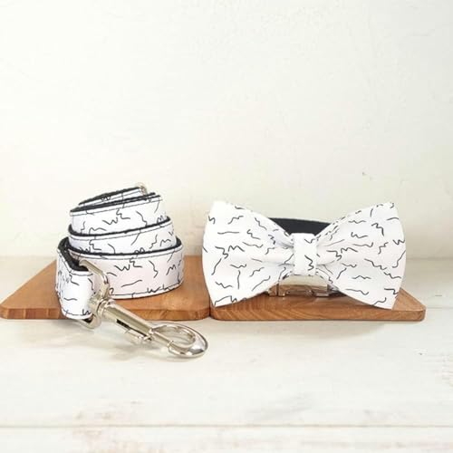 Hundehalsband für Haustiere, Hundezubehör, Heimtierbedarf für kleine, mittelgroße und große Hunde, 5 Größen, Halsband mit Fliege, Leine, M Hundehalsband für Haustiere, Hundezubehör, Heimtierbedarf für kleine, mittelgroße und große Hunde, 5 Größen, Halsband mit Fliege, Leine, M von JKDSAO