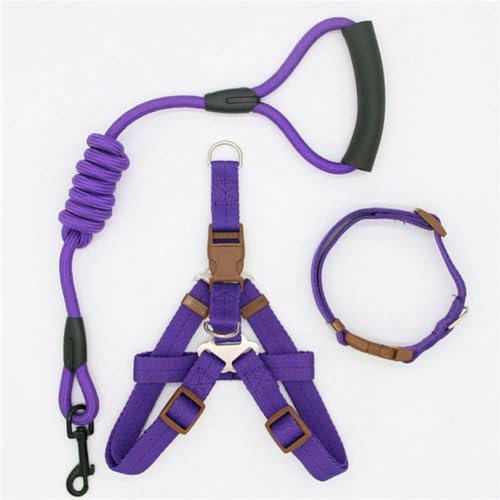 Hundeleine Nylon Haustierleine für Hund & Katze Laufhalsband und Geschirr, Halsband Geschirr RED-Collar Harness PUR-XL 52-75cm Brust Hundeleine Nylon Haustierleine für Hund & Katze Laufhalsband und Geschirr, Halsband Geschirr RED-Collar Harness PUR-XL 52-75cm Brust von JKDSAO