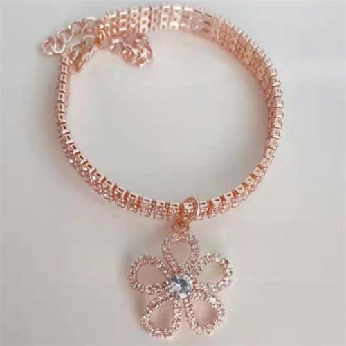 Süßes glitzerndes Halsband mit Strasssteinen für Katzen, Hunde, Haustiere, Kristall-Halskette, Schmuck, Haustierbedarf, Roségold, L Süßes glitzerndes Halsband mit Strasssteinen für Katzen, Hunde, Haustiere, Kristall-Halskette, Schmuck, Haustierbedarf, Roségold, L von JKDSAO