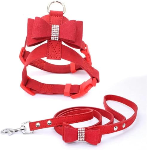 Verstellbarer Brustgurt für Haustiere mit Bohrschleife, Katzenleine, Seilset, Halsband für kleine Hunde, Brust- und Rückengurt für kleine Hunde, Zubehör für kleine Hunde, rot, S Verstellbarer Brustgurt für Haustiere mit Bohrschleife, Katzenleine, Seilset, Halsband für kleine Hunde, Brust- und Rückengurt für kleine Hunde, Zubehör für kleine Hunde, rot, S von JKDSAO