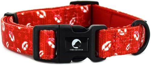 Verstellbares Hundehalsband, weich, süß, kreativ, farbig, mit rotem Lippenaufdruck, Leinengeschirr mit Kotbeutelspender-Halsband-S Verstellbares Hundehalsband, weich, süß, kreativ, farbig, mit rotem Lippenaufdruck, Leinengeschirr mit Kotbeutelspender-Halsband-S von JKDSAO