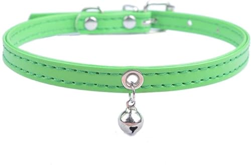 Welpenhalsband für kleine Hunde, verstellbares Haustierhalsband mit Glöckchen, für kleine und mittelgroße Katzen, Größe XXS, XS, S, Lila, Schwarz, Weiß, Rosa, Grün, 31 cm Welpenhalsband für kleine Hunde, verstellbares Haustierhalsband mit Glöckchen, für kleine und mittelgroße Katzen, Größe XXS, XS, S, Lila, Schwarz, Weiß, Rosa, Grün, 31 cm von JKDSAO