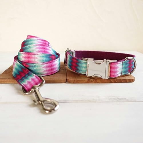 gestreiftes Hundehalsband 5 Größen-Hundehalsband-Leinen-Set-M gestreiftes Hundehalsband 5 Größen-Hundehalsband-Leinen-Set-M von JKDSAO