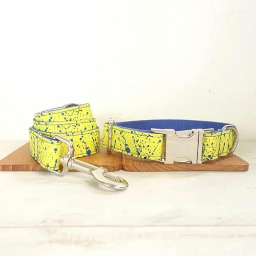 personalisiertes Hundehalsband mit Leine, verstellbar, Welpenhalsband mit Namensschild, 5 Größen-Hundehalsband-Leine-Set-XL personalisiertes Hundehalsband mit Leine, verstellbar, Welpenhalsband mit Namensschild, 5 Größen-Hundehalsband-Leine-Set-XL von JKDSAO
