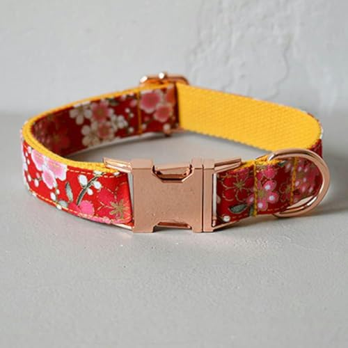 personalisiertes Hundehalsband mit Schleife, Haustierleine, Halloween-Halskette mit Fliege für kleine und mittelgroße Hunde-Hundehalsband-M von JKDSAO