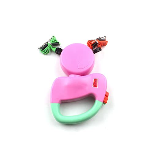 JKELPV Hundeleine Schleppleine für Hunde Doppelkopf Verstellbarer Hundeaußensicherheitsgurt Haustierleinen-Rückhaltegeschirr aus Nylonleinen(Pink) von JKELPV