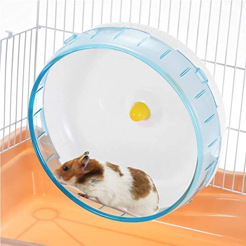 JKGHK Hamsterlaufrad 8.3" Pet Comfort Übungs-Rad, Groß, für Hamster Gerbils Chinchillas Hedgehogs Mäuse Kleine,Blau von JKGHK