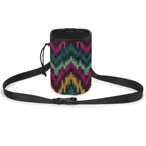 JKLQWH Buntes Strickmuster mit aufgedrucktem Haustier-Trainingspaket, Hundetraining, Leckerli-Tasche, tragbare Haustiertasche, Welpen-Leckerli-Tasche für Haustiere im Freien JKLQWH Buntes Strickmuster mit aufgedrucktem Haustier-Trainingspaket, Hundetraining, Leckerli-Tasche, tragbare Haustiertasche, Welpen-Leckerli-Tasche für Haustiere im Freien von JKLQWH