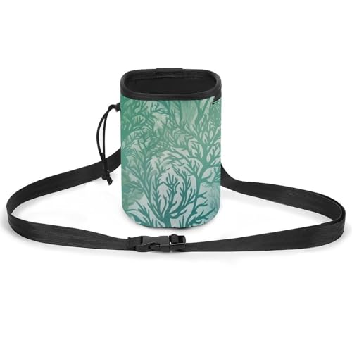JKLQWH Green Sea Blue Seetang Printed Pet Training Package Dog Walking Fanny Pack Dog Training Treat Pouch Portable Pet Pocket Puppy Treat Bag Pets Outdoor von JKLQWH