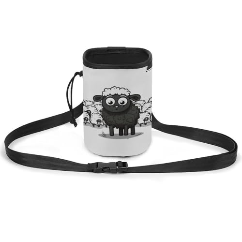 JKLQWH Hundetrainingspaket mit Cartoon-Motiv, schwarz-weißes Schaf, tragbar, für Welpen, Leckerli-Tasche für Haustiere im Freien JKLQWH Hundetrainingspaket mit Cartoon-Motiv, schwarz-weißes Schaf, tragbar, für Welpen, Leckerli-Tasche für Haustiere im Freien von JKLQWH