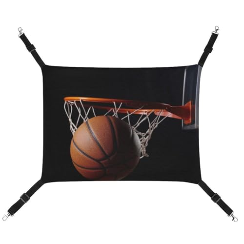 JKLQWH Katzen-Hängematte, mit Basketball-Druck, waschbar, weich, Outdoor-Katzenmatte, Haustier-Hängematte, Bett, verstellbar, mit verstellbaren Riemen und Metallhaken, für Katzen, kleine Hunde, JKLQWH Katzen-Hängematte, mit Basketball-Druck, waschbar, weich, Outdoor-Katzenmatte, Haustier-Hängematte, Bett, verstellbar, mit verstellbaren Riemen und Metallhaken, für Katzen, kleine Hunde, von JKLQWH
