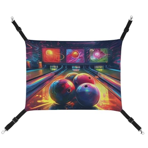 JKLQWH Katzen-Hängematte, mit Bowlingbällen bedruckt, waschbar, weich, Outdoor-Katzenmatte, Haustier-Hängematte, Bett, verstellbar, mit verstellbaren Riemen und Metallhaken, für Katzen, kleine Hunde, JKLQWH Katzen-Hängematte, mit Bowlingbällen bedruckt, waschbar, weich, Outdoor-Katzenmatte, Haustier-Hängematte, Bett, verstellbar, mit verstellbaren Riemen und Metallhaken, für Katzen, kleine Hunde, von JKLQWH