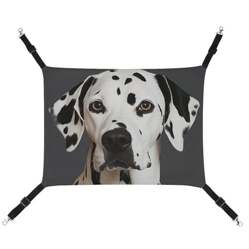 JKLQWH Katzen-Hängematte, mit Dalmatiner-Druck, waschbar, weich, Outdoor-Katzenmatte, Haustier-Hängematte, Bett, verstellbar, mit verstellbaren Riemen und Metallhaken, für Katzen, kleine Hunde, JKLQWH Katzen-Hängematte, mit Dalmatiner-Druck, waschbar, weich, Outdoor-Katzenmatte, Haustier-Hängematte, Bett, verstellbar, mit verstellbaren Riemen und Metallhaken, für Katzen, kleine Hunde, von JKLQWH