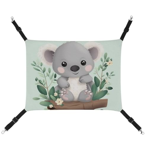 JKLQWH Katzen-Hängematte, mit Koala-Druck, waschbar, weich, Outdoor-Katzenmatte, Haustier-Hängematte, Bett, verstellbar, mit verstellbaren Riemen und Metallhaken, für Katzen, kleine Hunde, Kaninchen JKLQWH Katzen-Hängematte, mit Koala-Druck, waschbar, weich, Outdoor-Katzenmatte, Haustier-Hängematte, Bett, verstellbar, mit verstellbaren Riemen und Metallhaken, für Katzen, kleine Hunde, Kaninchen von JKLQWH