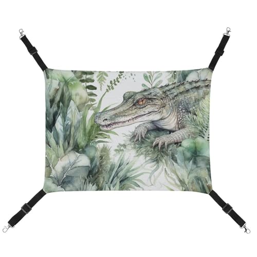 JKLQWH Katzen-Hängematte, mit Krokodil-Grün, waschbar, weiche Outdoor-Katzenmatte, Haustier-Hängematte, Bett, verstellbar, mit verstellbaren Riemen und Metallhaken, für Katzen, kleine Hunde, Kaninchen JKLQWH Katzen-Hängematte, mit Krokodil-Grün, waschbar, weiche Outdoor-Katzenmatte, Haustier-Hängematte, Bett, verstellbar, mit verstellbaren Riemen und Metallhaken, für Katzen, kleine Hunde, Kaninchen von JKLQWH