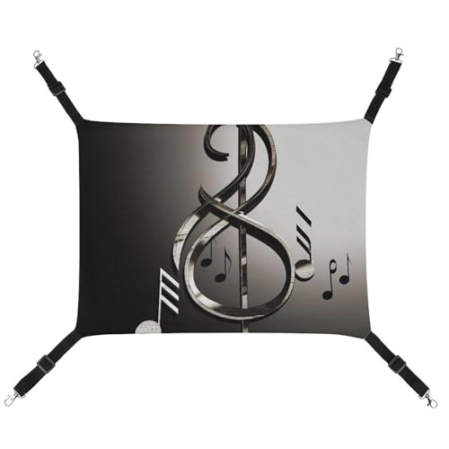 JKLQWH Katzen-Hängematte, mit Musik-Symbol bedruckt, waschbar, weiche Outdoor-Katzenmatte, Haustier-Hängematte, Bett, verstellbar, mit verstellbaren Riemen und Metallhaken, für Katzen, kleine Hunde, JKLQWH Katzen-Hängematte, mit Musik-Symbol bedruckt, waschbar, weiche Outdoor-Katzenmatte, Haustier-Hängematte, Bett, verstellbar, mit verstellbaren Riemen und Metallhaken, für Katzen, kleine Hunde, von JKLQWH