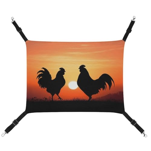 JKLQWH Katzen-Hängematte, mit Tier-Hühnern, bedruckt, waschbar, weich, Outdoor-Katzenmatte, Haustier-Hängematte, Bett, verstellbar, mit verstellbaren Riemen und Metallhaken, für Katzen, kleine Hunde, JKLQWH Katzen-Hängematte, mit Tier-Hühnern, bedruckt, waschbar, weich, Outdoor-Katzenmatte, Haustier-Hängematte, Bett, verstellbar, mit verstellbaren Riemen und Metallhaken, für Katzen, kleine Hunde, von JKLQWH