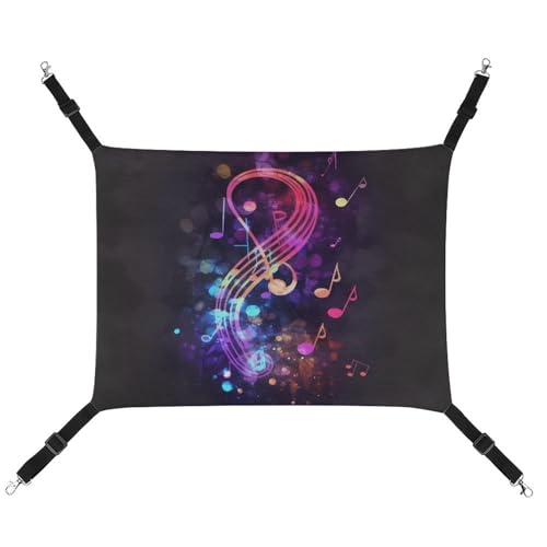 JKLQWH Katzen-Hängematte, mit buntem Galaxie-Musiknoten-Druck, waschbar, weiche Outdoor-Katzenmatte, Haustier-Hängematte, Bett, verstellbar, mit verstellbaren Riemen und Metallhaken, für Katzen, JKLQWH Katzen-Hängematte, mit buntem Galaxie-Musiknoten-Druck, waschbar, weiche Outdoor-Katzenmatte, Haustier-Hängematte, Bett, verstellbar, mit verstellbaren Riemen und Metallhaken, für Katzen, von JKLQWH