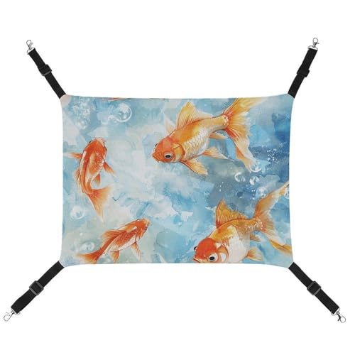 JKLQWH Katzenhängematte, mit Aufdruck "Swim in Water", waschbar, weiche Outdoor-Katzenmatte, Haustier-Hängematte, Bett, verstellbar, mit verstellbaren Riemen und Metallhaken, für Katzen, kleine Hunde, JKLQWH Katzenhängematte, mit Aufdruck "Swim in Water", waschbar, weiche Outdoor-Katzenmatte, Haustier-Hängematte, Bett, verstellbar, mit verstellbaren Riemen und Metallhaken, für Katzen, kleine Hunde, von JKLQWH