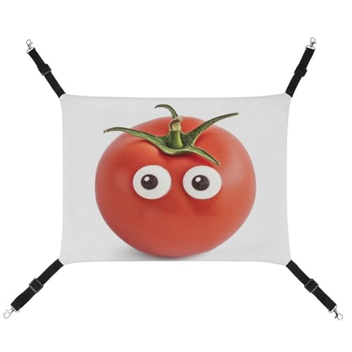 JKLQWH Katzenhängematte, mit Aufschrift "I Love You from My Head Tomatoes", waschbar, weich, Outdoor-Katzenmatte, Haustier-Hängematte, Bett, verstellbar, mit verstellbaren Riemen und Metallhaken, für von JKLQWH