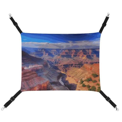 JKLQWH Katzenhängematte, mit Beauty Grand Canyon bedruckt, waschbar, weich, für den Außenbereich, Haustier-Hängematte, Bett, verstellbar, mit verstellbaren Riemen und Metallhaken, für Katzen, kleine JKLQWH Katzenhängematte, mit Beauty Grand Canyon bedruckt, waschbar, weich, für den Außenbereich, Haustier-Hängematte, Bett, verstellbar, mit verstellbaren Riemen und Metallhaken, für Katzen, kleine von JKLQWH