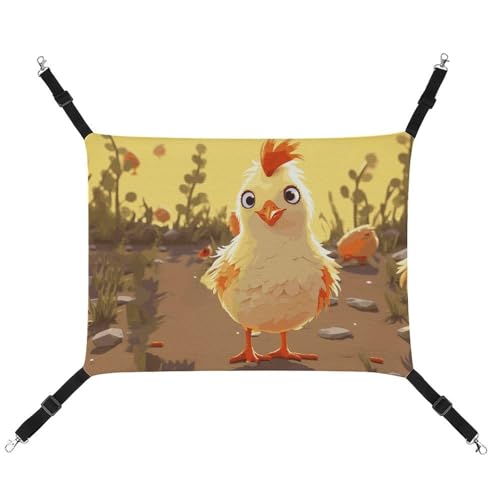 JKLQWH Katzenhängematte, mit Huhn-Küken, bedruckt, waschbar, weich, Outdoor-Katzenmatte, Haustier-Hängematte, Bett, verstellbar, mit verstellbaren Riemen und Metallhaken, für Katzen, kleine Hunde, JKLQWH Katzenhängematte, mit Huhn-Küken, bedruckt, waschbar, weich, Outdoor-Katzenmatte, Haustier-Hängematte, Bett, verstellbar, mit verstellbaren Riemen und Metallhaken, für Katzen, kleine Hunde, von JKLQWH