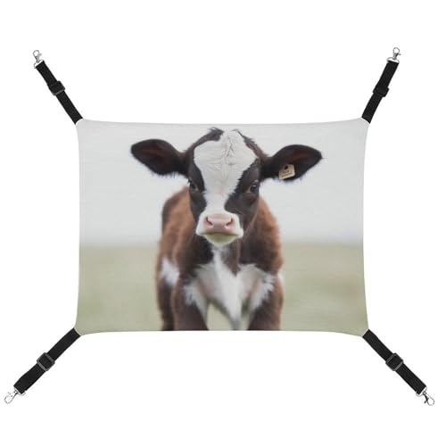 JKLQWH Katzenhängematte, mit Kuhdruck, waschbar, weich, für den Außenbereich, Haustier-Hängematte, Bett, verstellbar, mit verstellbaren Riemen und Metallhaken, für Katzen, kleine Hunde, Kaninchen JKLQWH Katzenhängematte, mit Kuhdruck, waschbar, weich, für den Außenbereich, Haustier-Hängematte, Bett, verstellbar, mit verstellbaren Riemen und Metallhaken, für Katzen, kleine Hunde, Kaninchen von JKLQWH